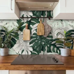 Paraschizzi Autoadesivo ignifugo Fantasia Tropicale 180x60 cm