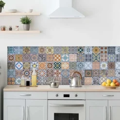 Paraschizzi Autoadesivo ignifugo Azulejos Siviglia 260x60 cm