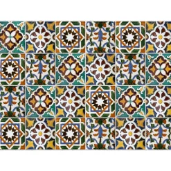 Paraschizzi cucina adesivo Green Tiles 47x65 cm