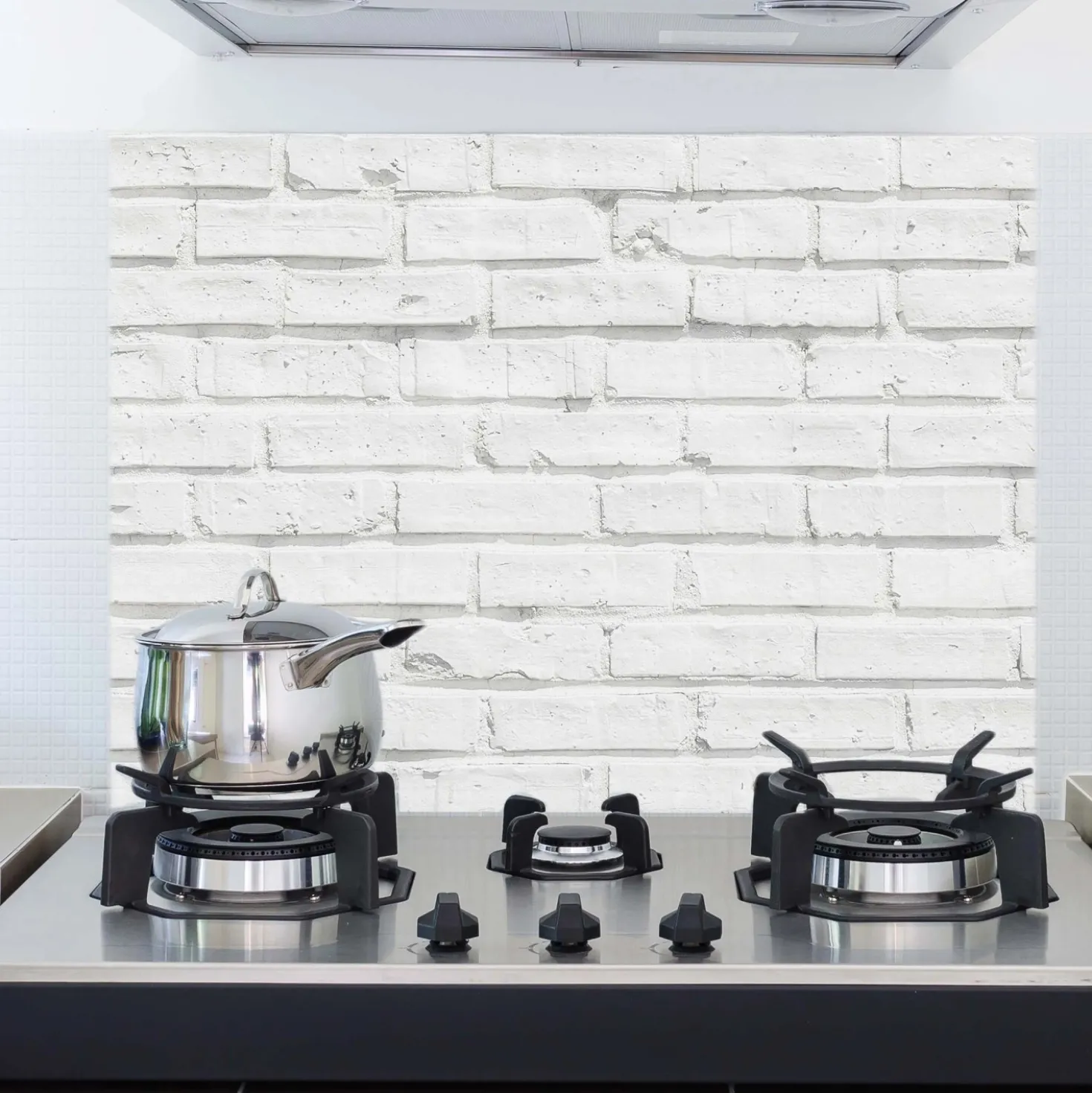 Paraschizzi cucina adesivo White Bricks 47x65 cm