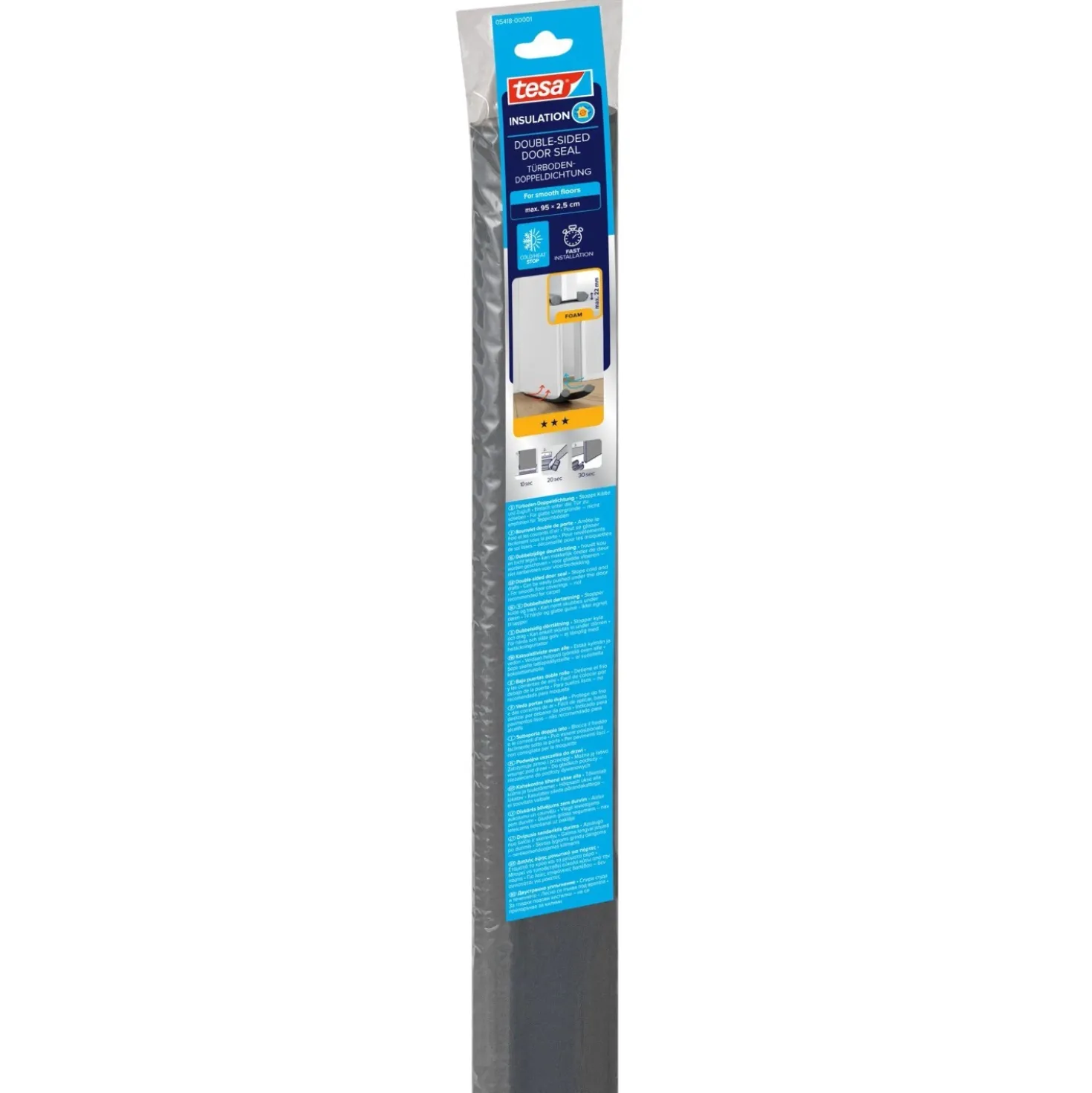 Paraspifferi sottoporta doppiolato Tesamoll 95x25 mm antracite