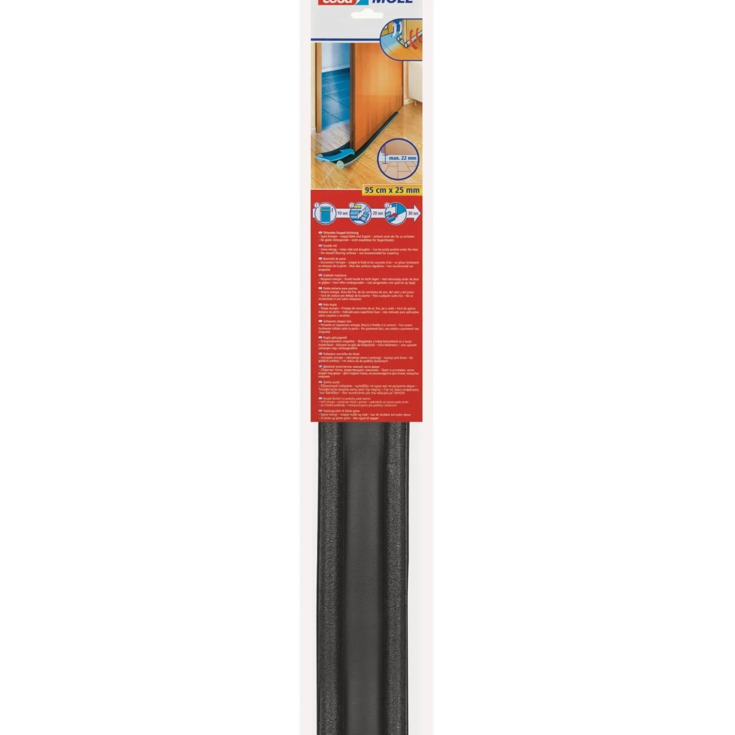 Paraspifferi sottoporta doppiolato Tesamoll 95x25 mm antracite