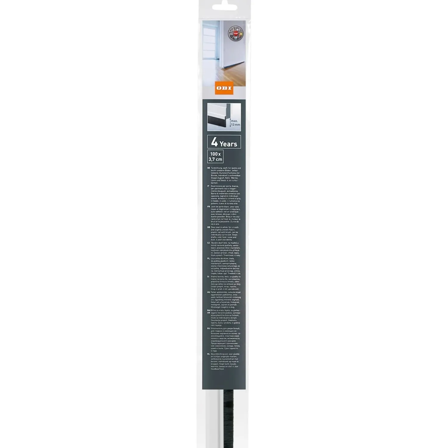 Paraspifferi sottoporta Standard 12 mm bianco