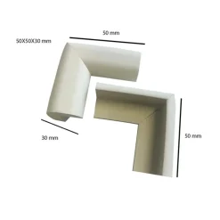 Paraspigoli adesivi bianco 5x5x3 cm 4 pz