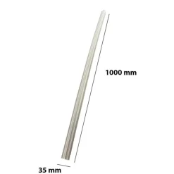 Paraspigolo da parete in PVC trasparente 1 M