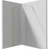 Parete doccia a scomparsa Idrostile 1000x1950 mm oro spazzolato