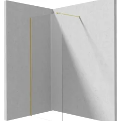 Parete doccia a scomparsa Idrostile 700x1950 mm oro spazzolato