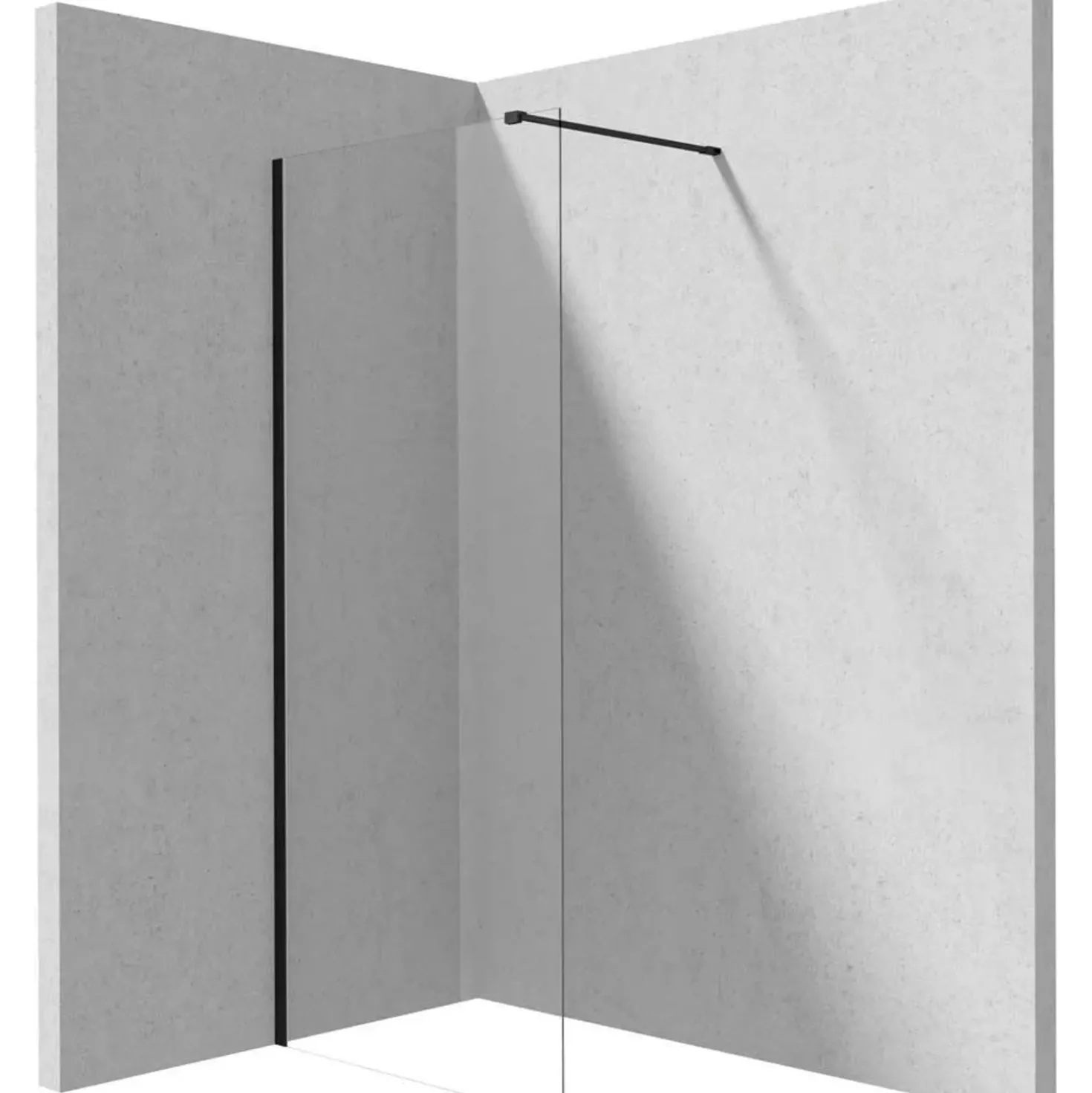 Parete doccia a scomparsa Idrostile 900x1950 mm nero