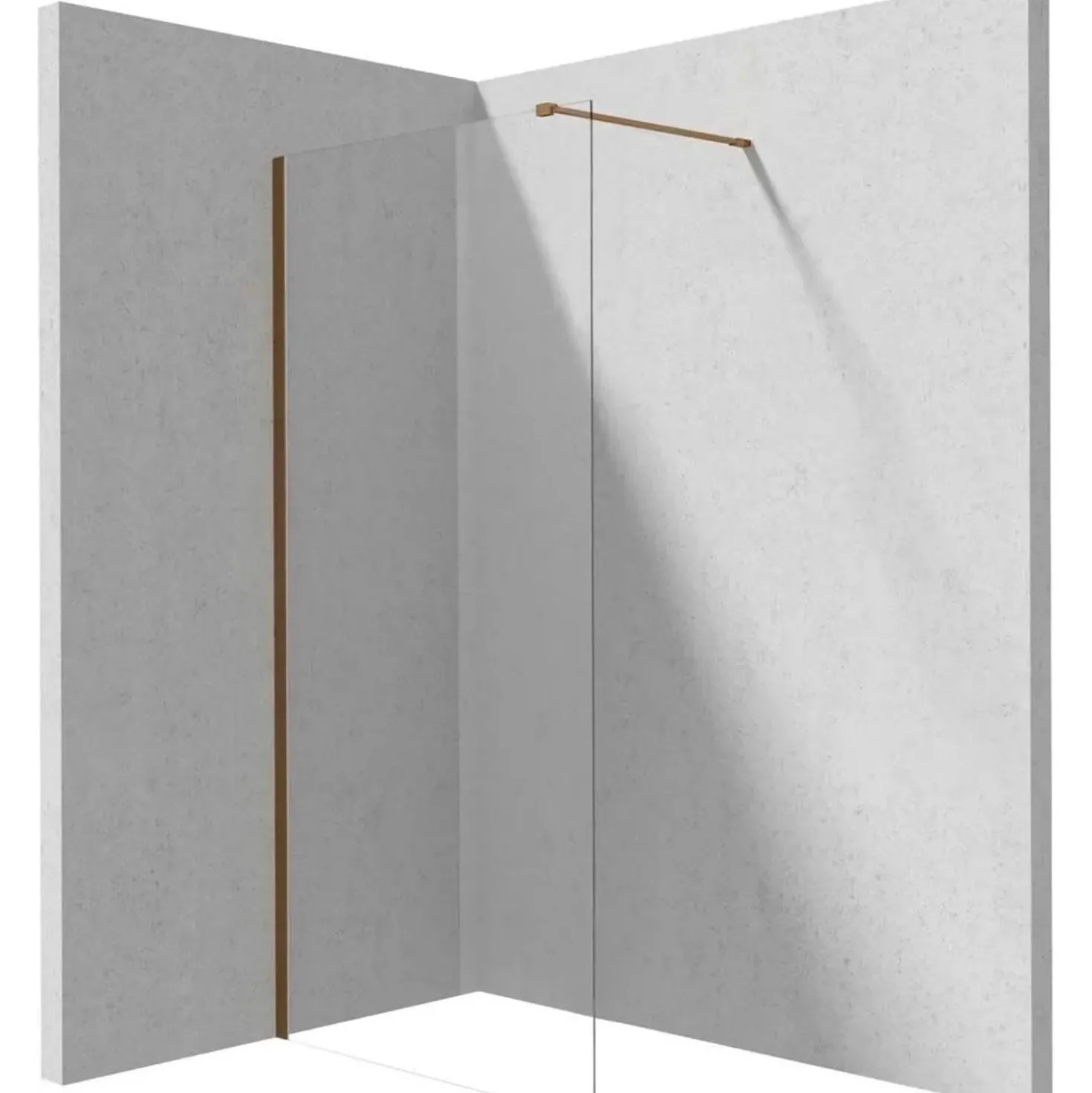 Parete doccia a scomparsa Idrostile 1200x1950 mm bronzo spazzolato