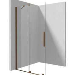 Parete doccia scorrevole Cabaiguán Idrostile vetro op 1400x1950 mm bronzo spazz