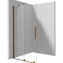 Parete doccia scorrevole Cabaiguán Idrostile 900x1950 mm bronzo spazzolato