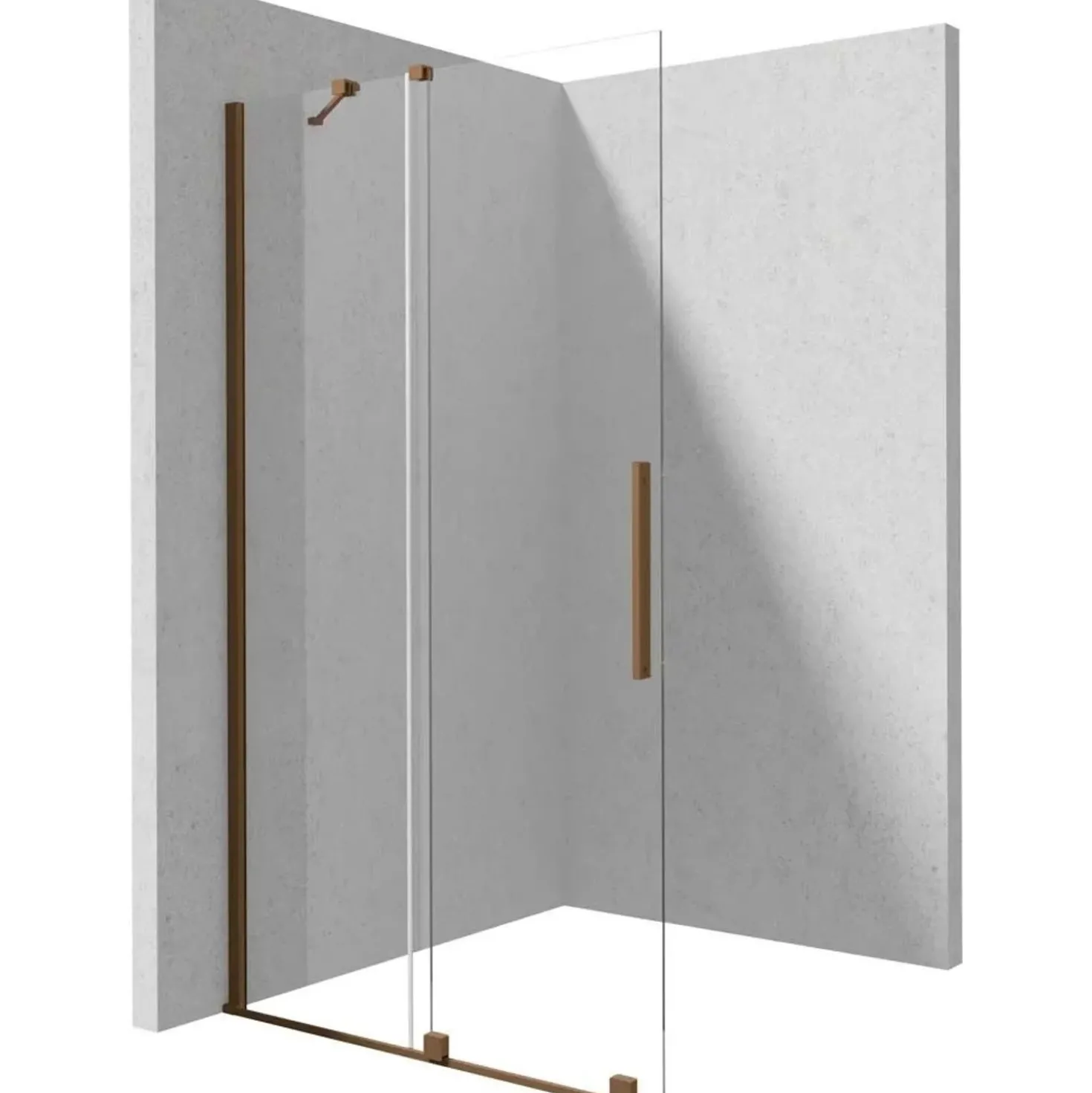 Parete doccia scorrevole Cabaiguán Idrostile vetro op 1200x1950 mm bronzo spazz