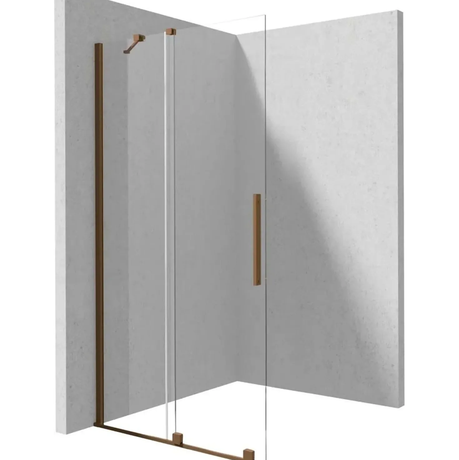 Parete doccia scorrevole Cabaiguán Idrostile 800x1950 mm bronzo spazzolato