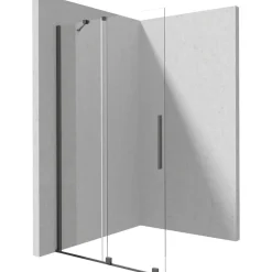 Parete doccia scorrevole Cabaiguán Idrostile 1200x1950 mm titanio