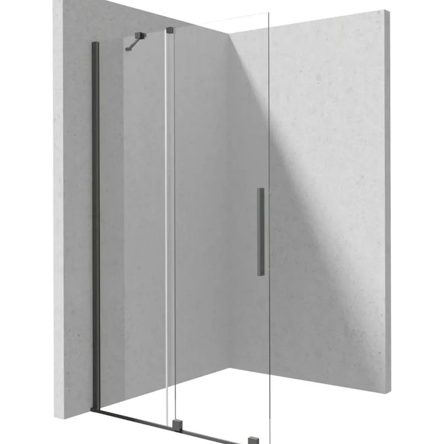 Parete doccia scorrevole Cabaiguán Idrostile 1200x1950 mm titanio