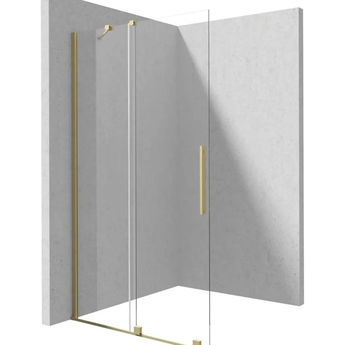 Parete doccia scorrevole Cabaiguán Idrostile 900x1950 mm oro spazzolato