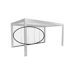 Parete scorrevole per pergola in vetro Biohort vetro trasp 5 m grigio quarzo met