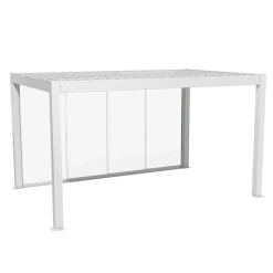 Parete scorrevole per pergola in vetro Biohort vetro trasparente 4,5 m bianco