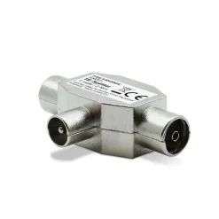 Partitore a T schermato Metronic 1 ingresso conn.maschio 2 uscite conn.fammina