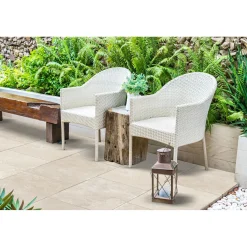 Pavimento in gres Bourgogne Antiquus Vanilla 40x60x2 cm beige chiaro