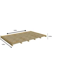 Pavimento in legno H300xL400xP5 cm