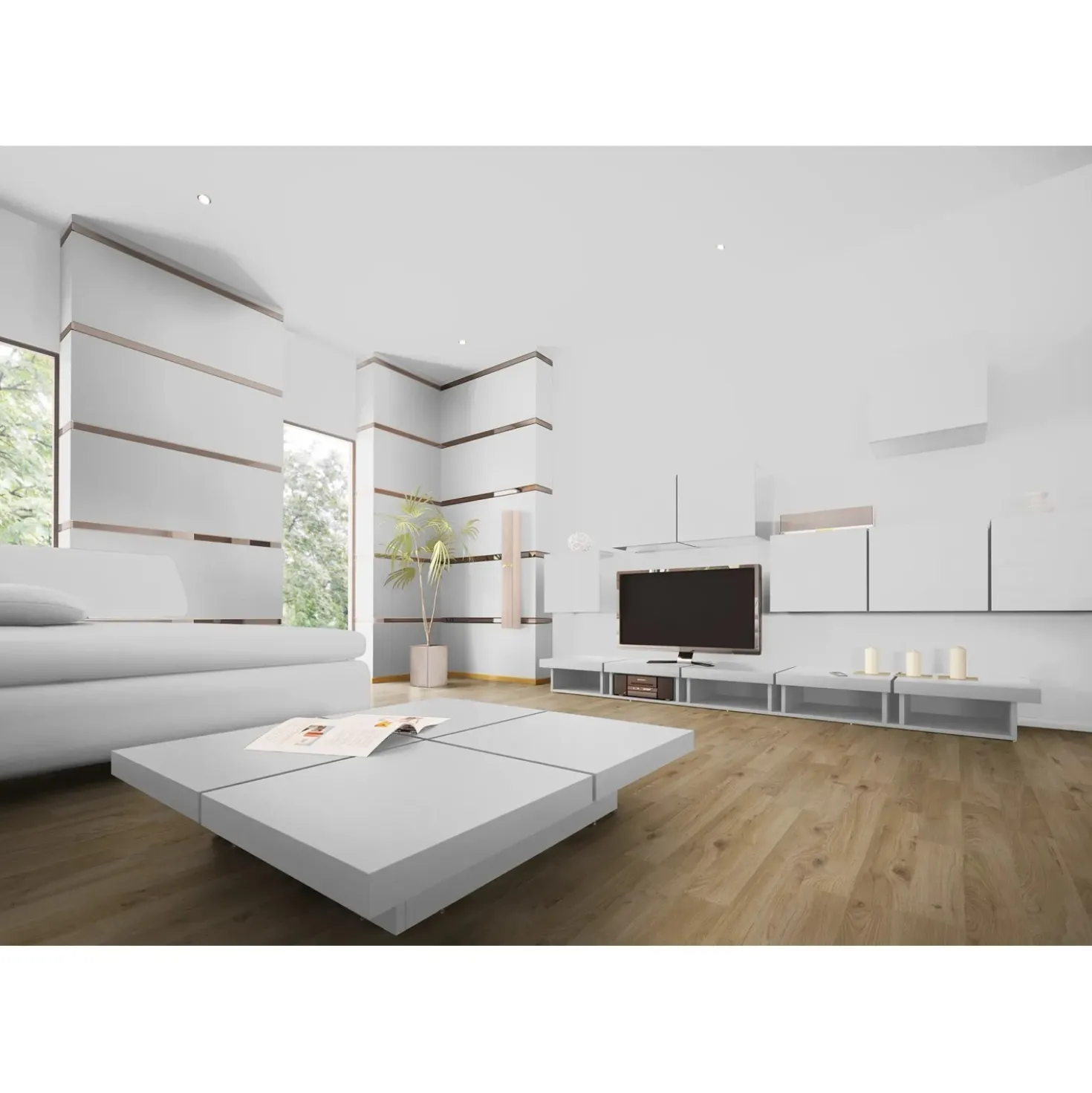 Pavimento laminato Standard rovere inverno sp. 7 mm 2,39 m²