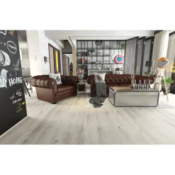 Pavimento SPC Futura Light rovere grigio sp 3,5 mm 123x19 cm