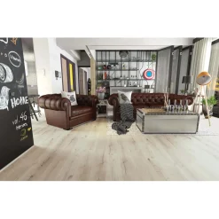 Pavimento SPC Light New Nimes rovere grigio Sp. 4,5 mm 123x19 cm