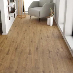 Pavimento SPC Tobacco rovere scuro sp 4+1 mm 128x19,2 cm