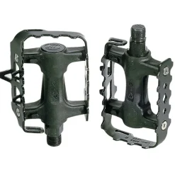 Pedali per ciclo corsa e mtb in metallo nero antiscivolo