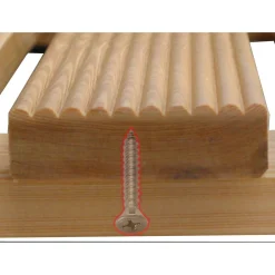 Pedana doccia larice 55x68 cm naturale