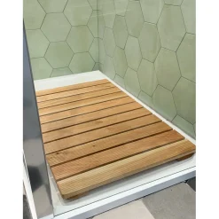 Pedana doccia larice 103x62 cm naturale
