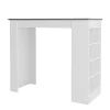 Penisola Swallow con piano antracite e struttura bianco 117x54x102 cm