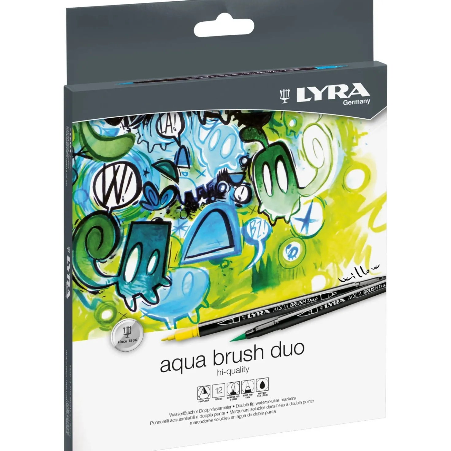 Pennarelli doppia punta LYRA Aqua Brush Duo 12 pz