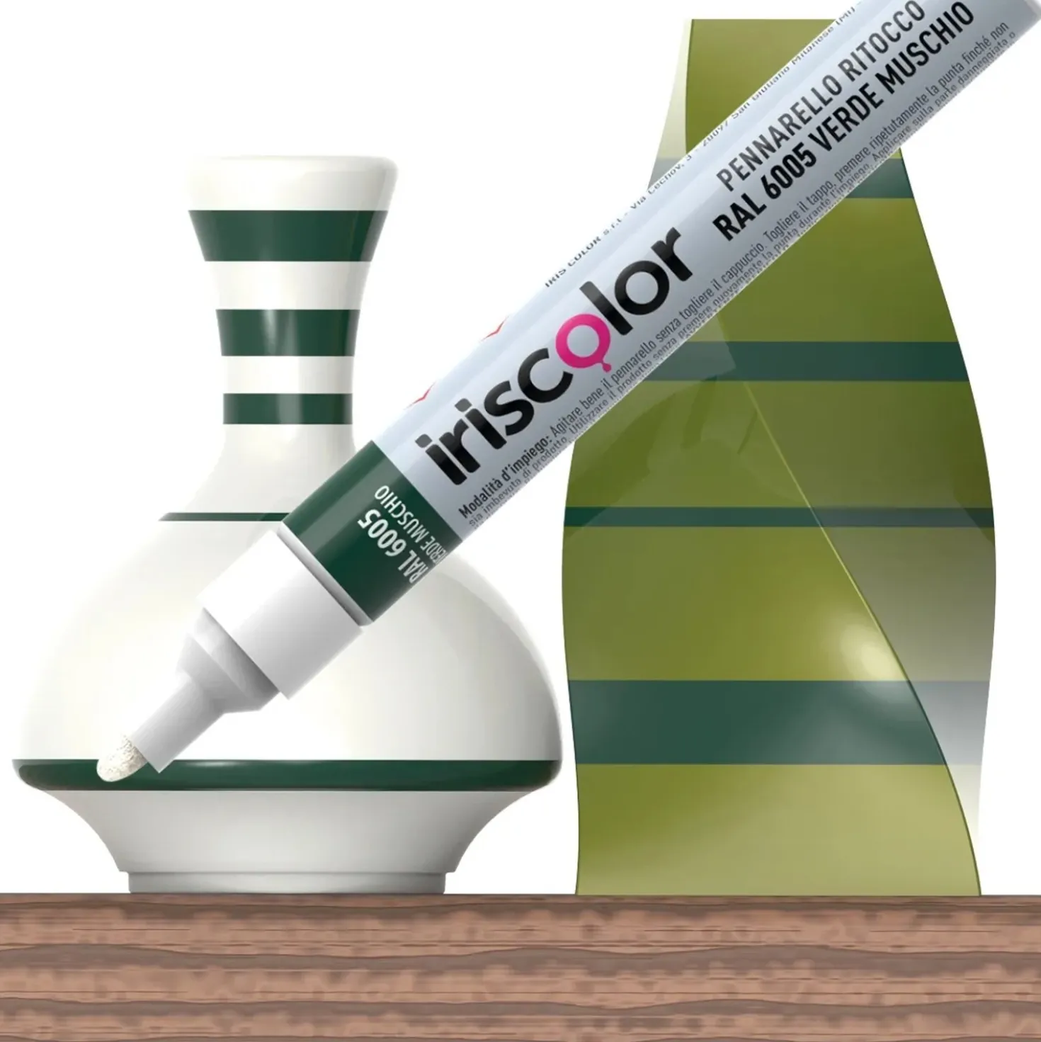 Pennarello vernice Iris Color Ral 6005 verde muschio lucido