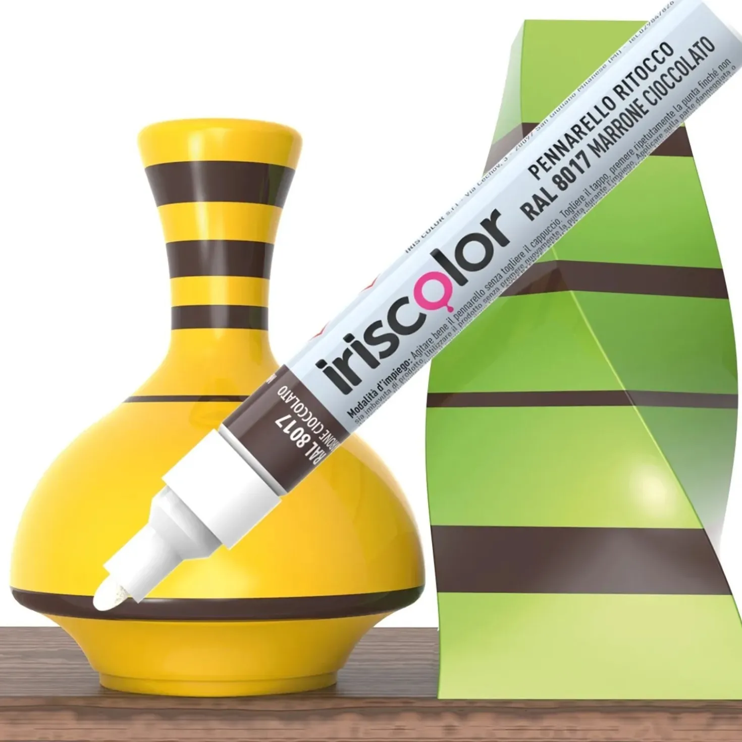 Pennarello vernice Iris Color Ral 8017 marrone lucido