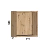 Pensile a giorno 34x34 cm color rovere nodato