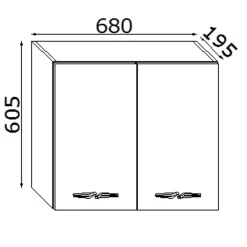 Pensile bagno sospeso con 2 ante 60 cm effetto legn rovere nodato