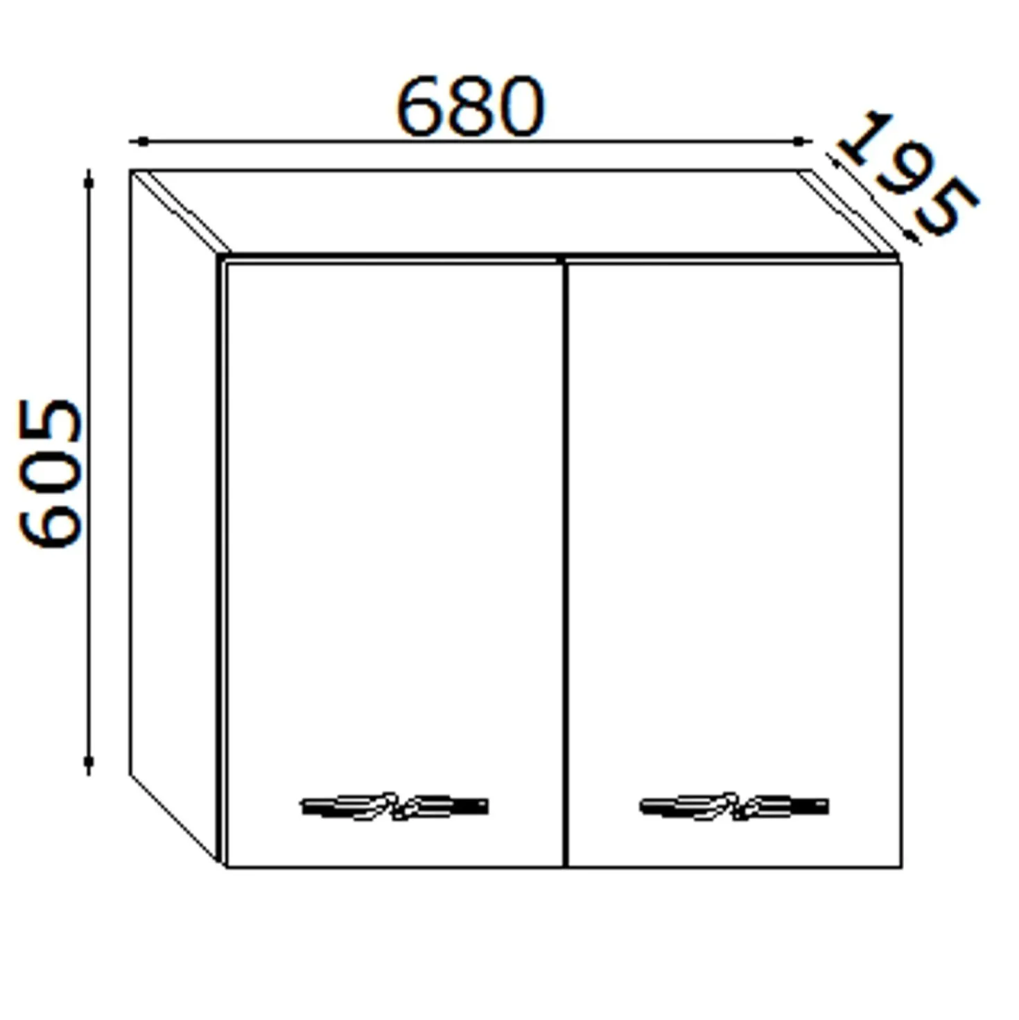 Pensile bagno sospeso con 2 ante 60 cm effetto legn rovere nodato