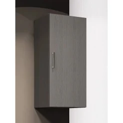 Pensile bagno sospeso con 1 anta 30x70 cm larice grigio