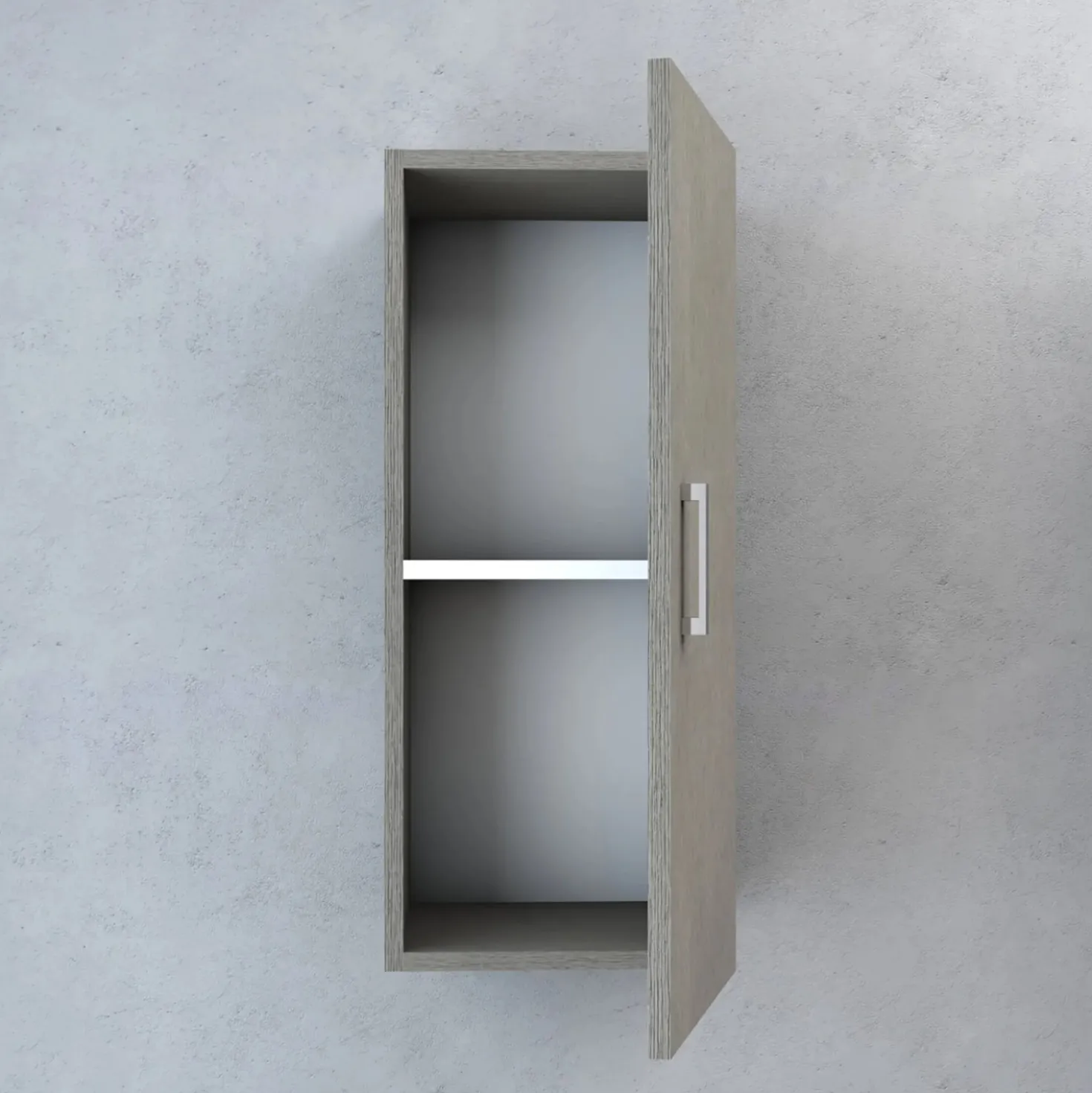 Pensile bagno sospeso con 1 anta 30x70 cm larice grigio