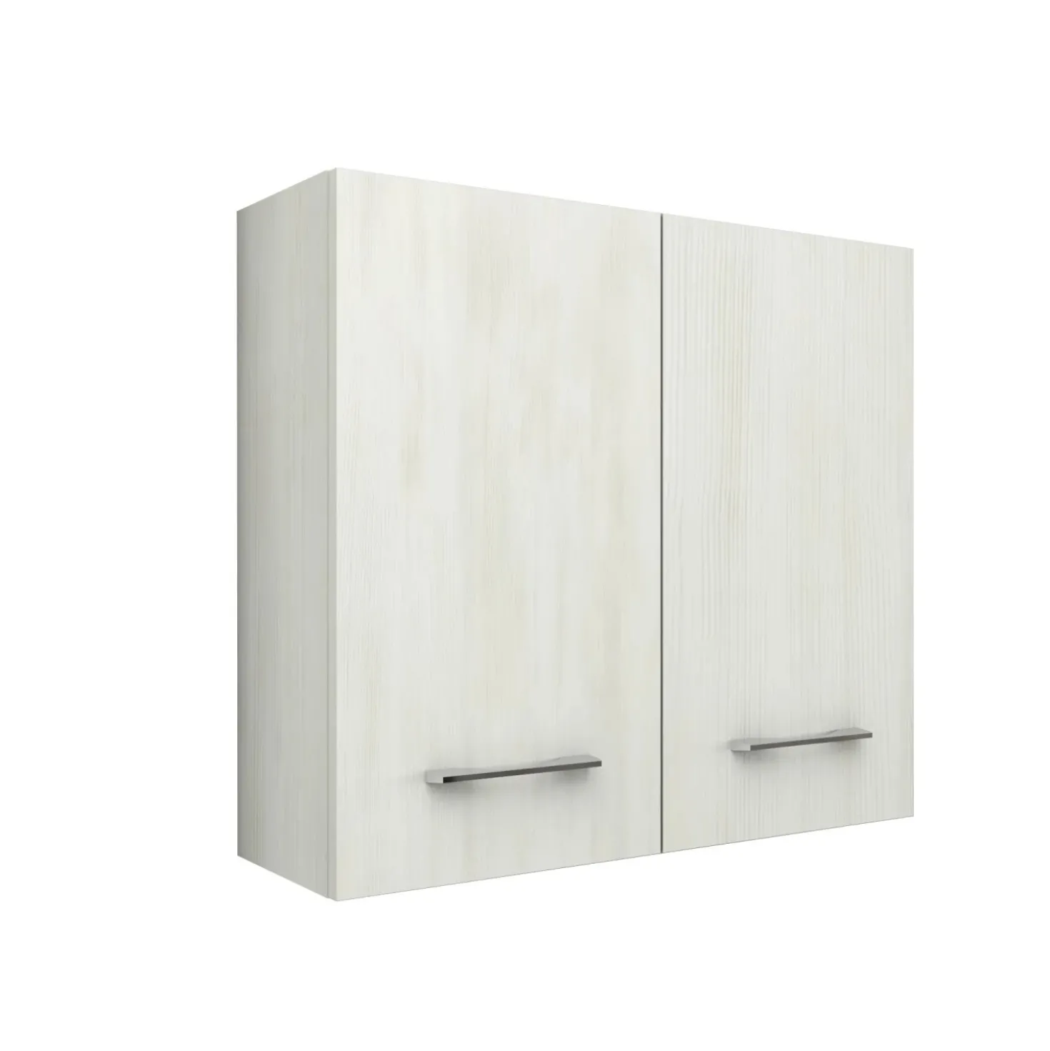 Pensile bagno sospeso con 2 ante 60 cm effetto legno bianco