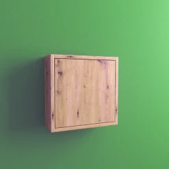 Pensile bagno sospeso con anta 34 cm rovere nodato