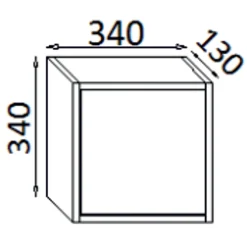 Pensile bagno sospeso con anta 34 cm rovere nodato
