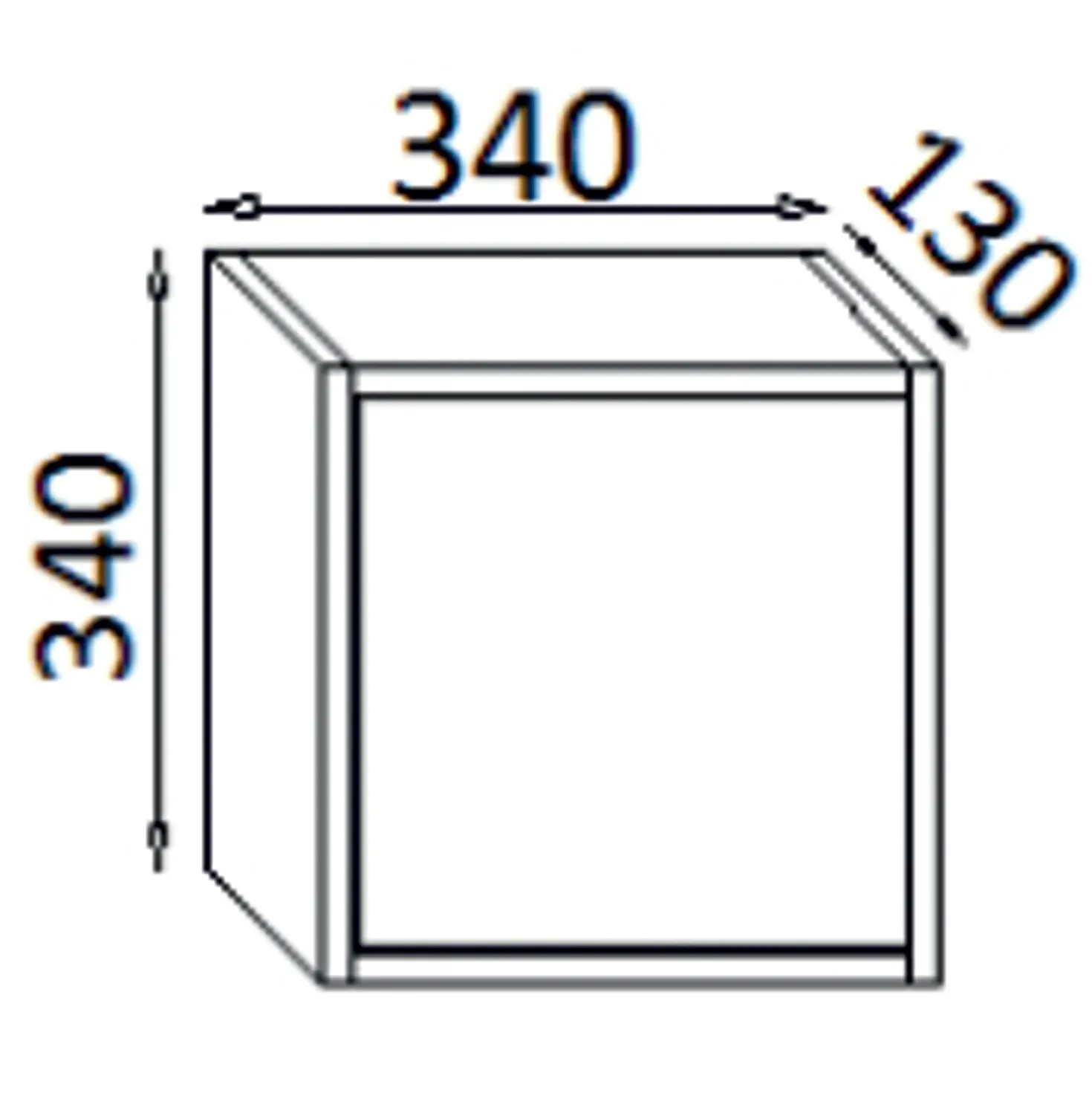 Pensile bagno sospeso con anta 34 cm bianco lucido
