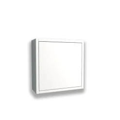 Pensile bagno sospeso con anta 34 cm bianco lucido