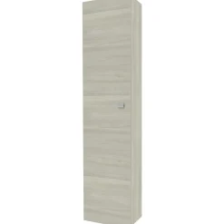 Pensile con anta sx reversibile rovere grigio 31,5x140x16 cm