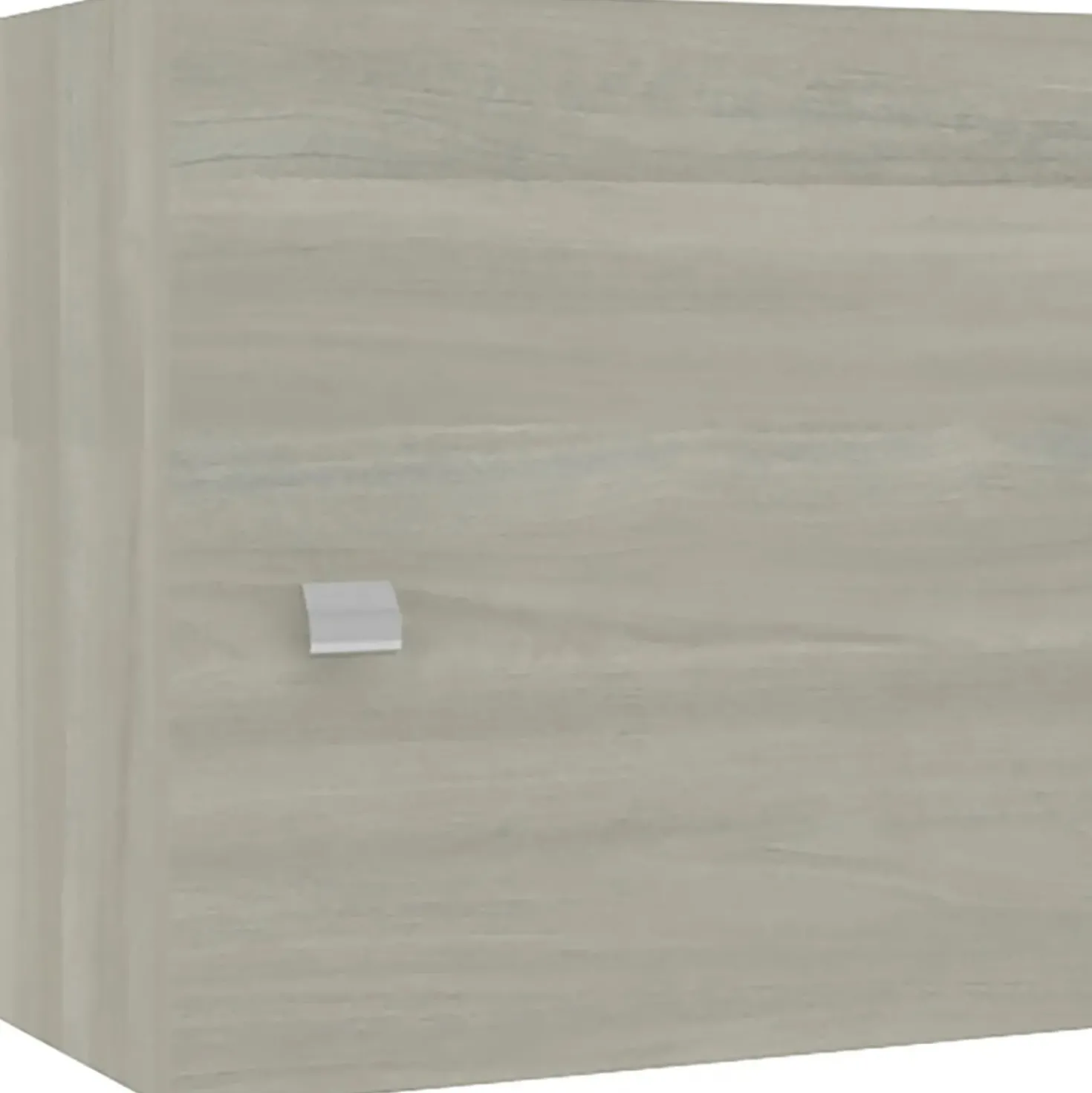Pensile cubo anta reversibile rovere grigio 45x45x16 cm