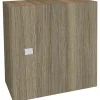 Pensile cubo anta reversibile rovere beige 45x45x16 cm
