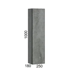 Pensile reversibile Modula cemento con 1 anta 25x100x18 cm
